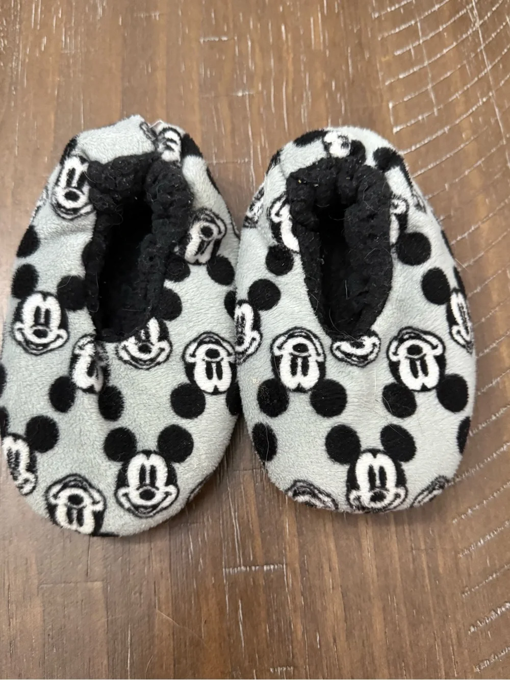 2 pair Mickey Mouse slippers - toddler boy size 4